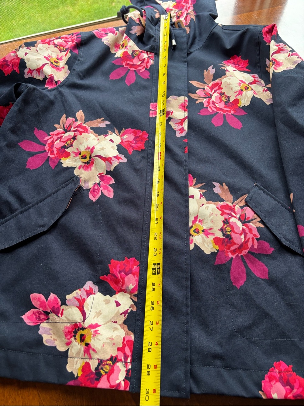 Joules | Floral Hooded Waterproof Rain Jacket - Picture 10 of 11